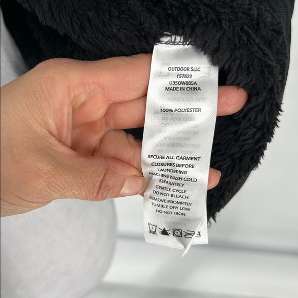 Eddie Bauer Kids Black Sherpa Fleece Hoodie Full Zip Jacket Size Medium - Picture 8 of 9